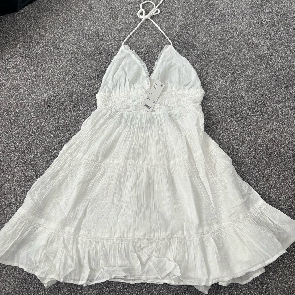 Urban Outfitters Open Back White Mini Sundress